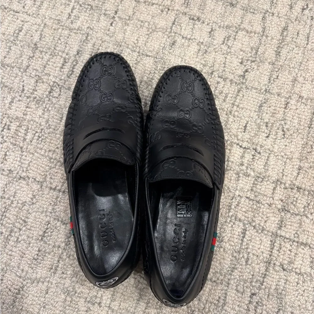 Gucci Guccissima San Marino loafers in black leather